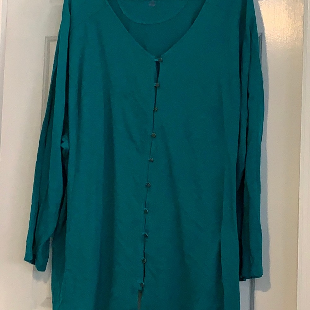 Teal long sleeve comfy shirt